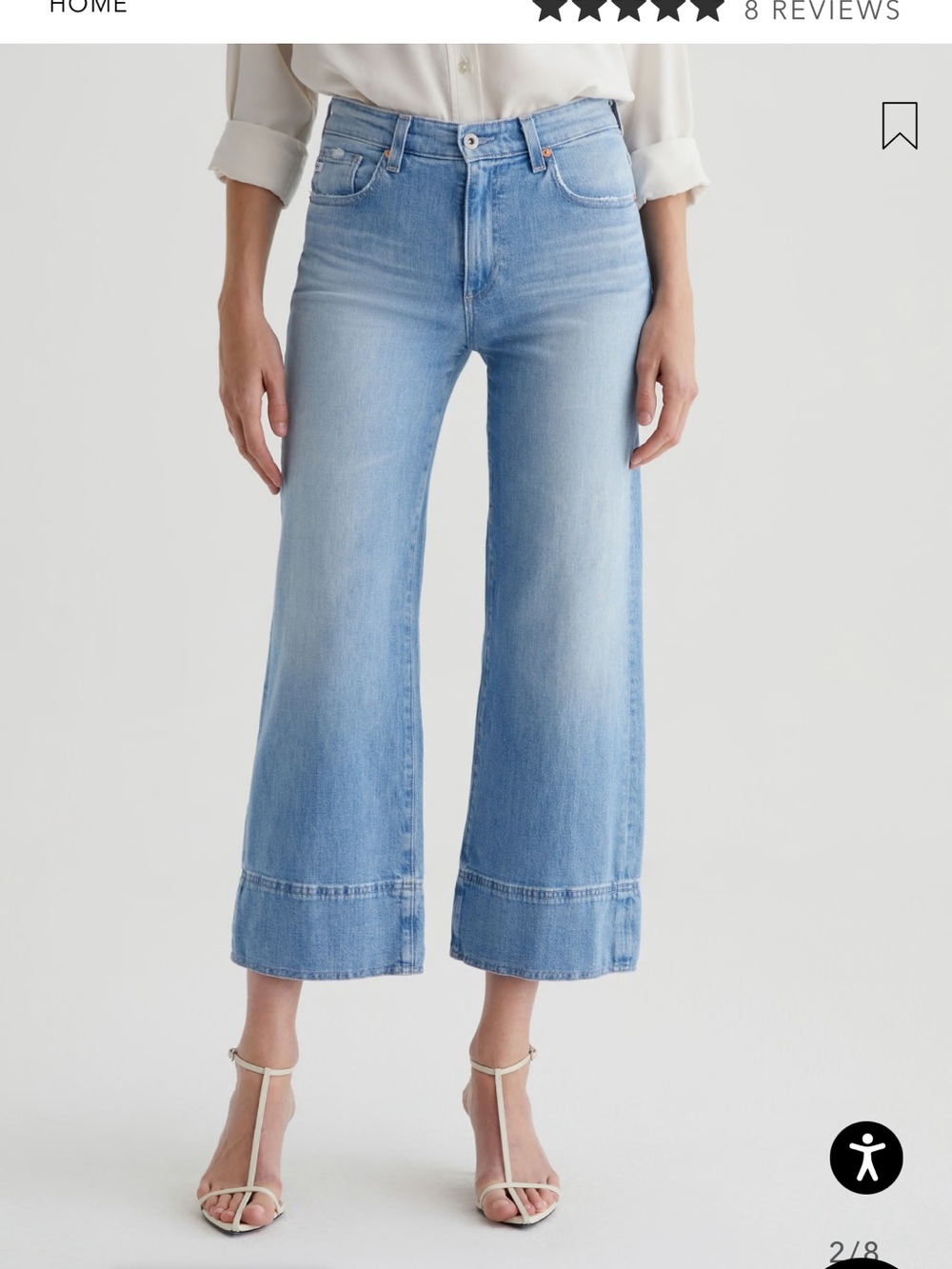AG Saige Wide Leg Crop Dana Point Jean
